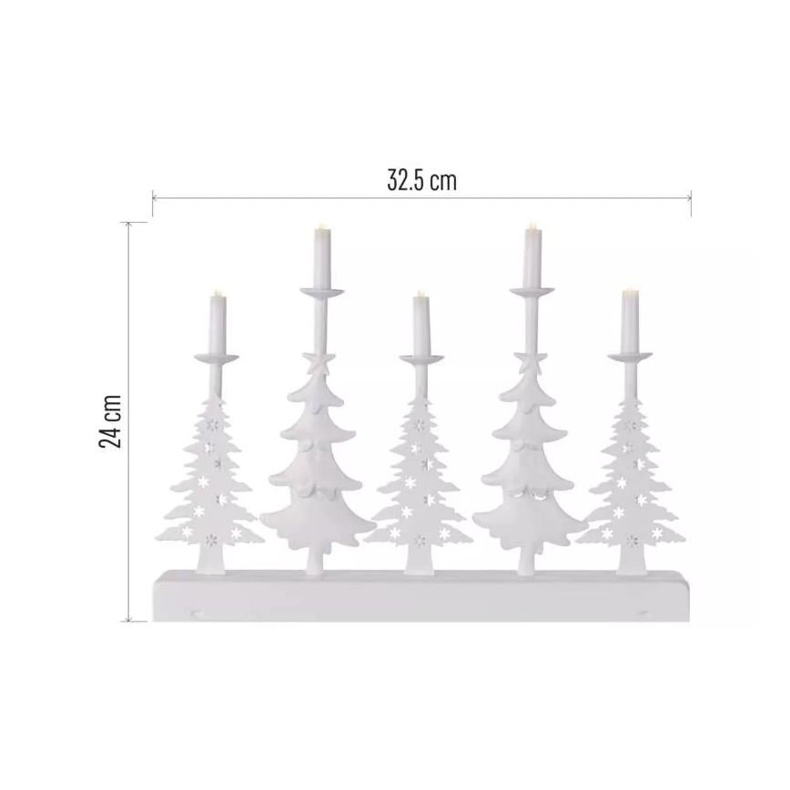 LED Christmas candlestick LED/2xAA white