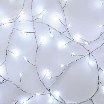 LED Christmas chain 100xLED/3xAA 2,7 m cool white