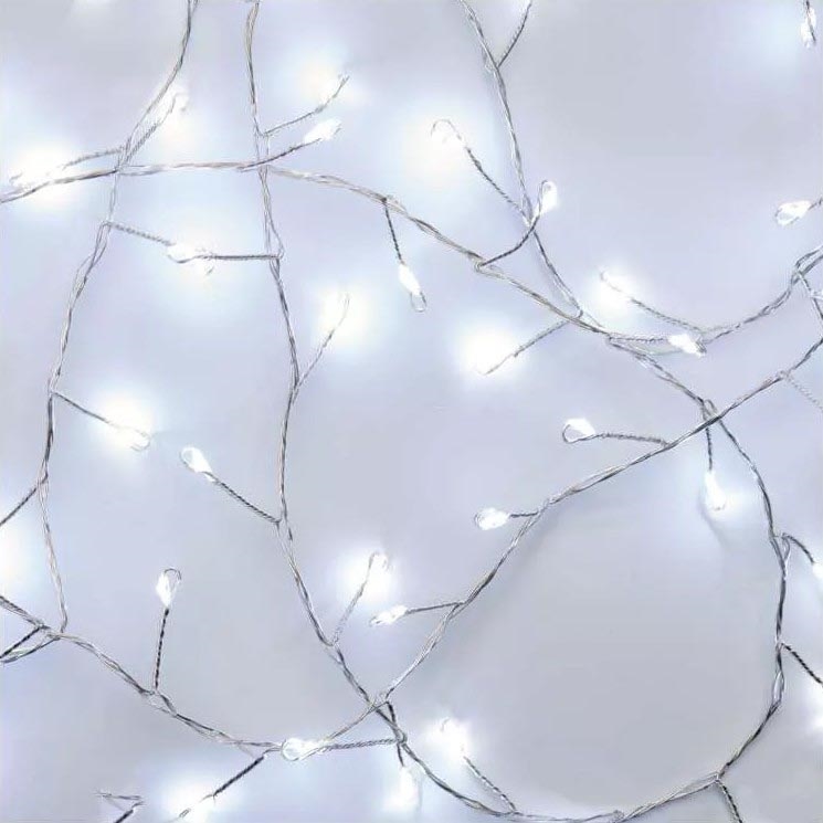 LED Christmas chain 100xLED/3xAA 2,7 m cool white