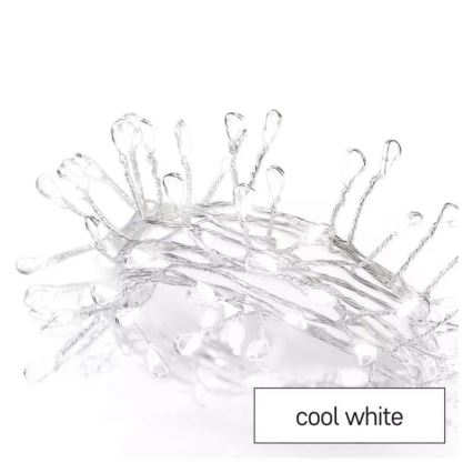 LED Christmas chain 100xLED/3xAA 2,7 m cool white