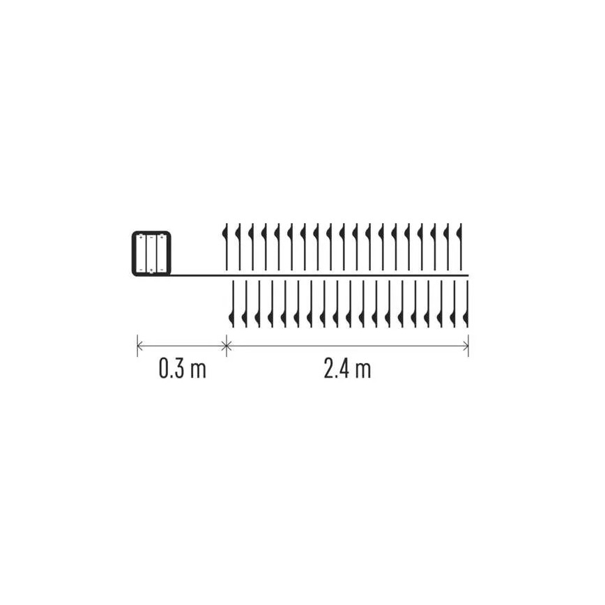 LED Christmas chain 100xLED/3xAA 2,7 m cool white
