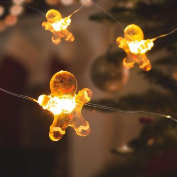 LED Christmas chain 10xLED/2xAA 1,2m warm white