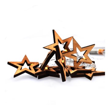LED Christmas chain 10xLED/2xAA 1m warm white