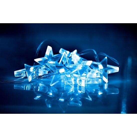 LED Christmas chain 10xLED/2xAA 2,5m blue