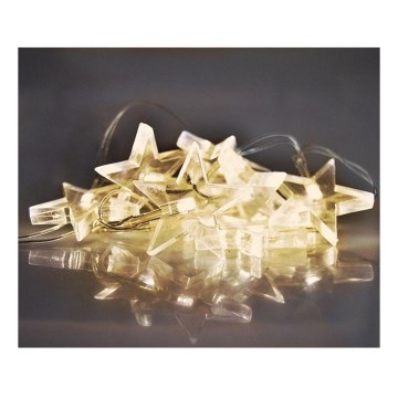 LED Christmas chain 10xLED/2xAA 2,5m warm white