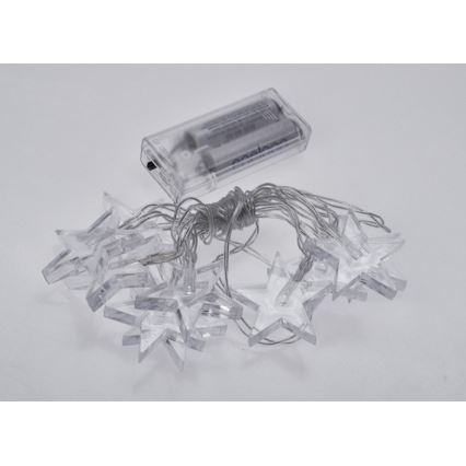LED Christmas chain 10xLED/2xAA 2,5m warm white