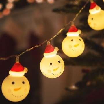 LED Christmas chain 10xLED/3xAA 1,1m warm white