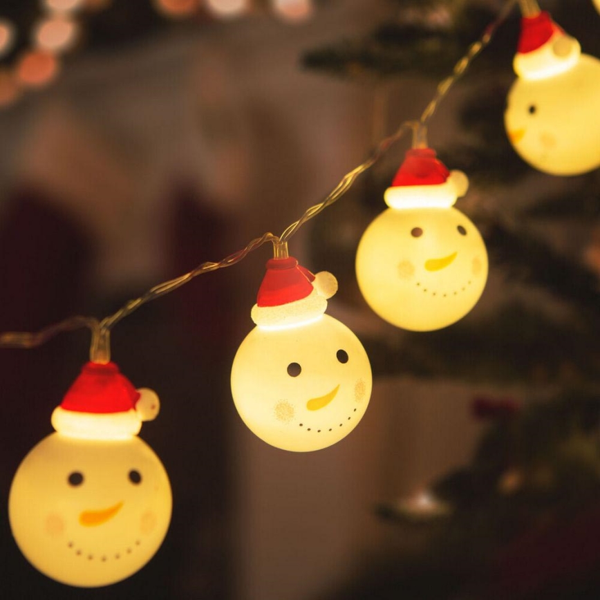 LED Christmas chain 10xLED/3xAA 1,1m warm white