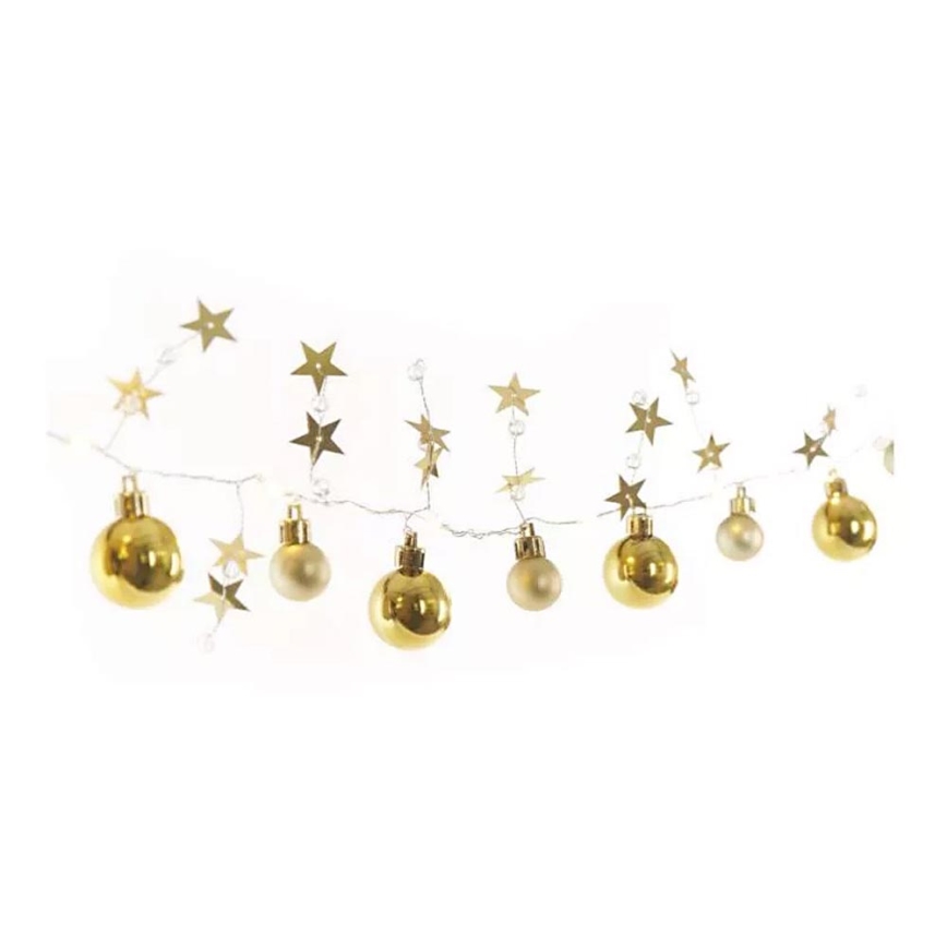 LED Christmas chain 20xLED/2xAA 2,2 m warm white