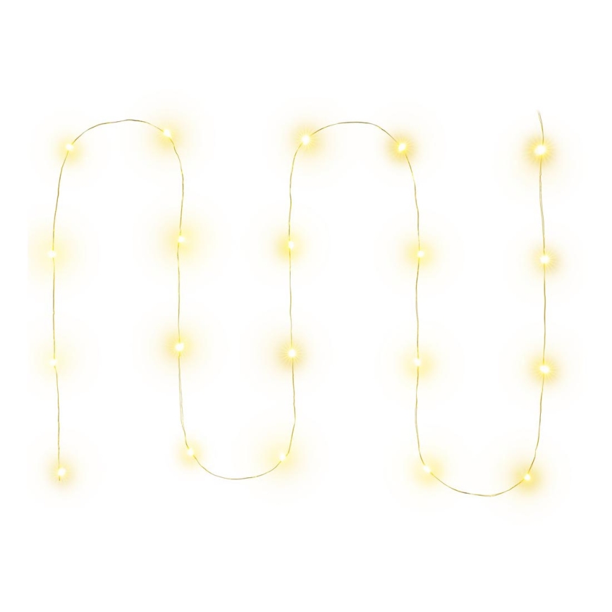 LED Christmas chain 20xLED/2xAA 2,3m warm white