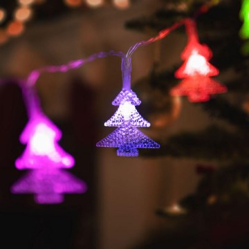 LED Christmas chain 20xLED/3xAA 2,3m multicolor
