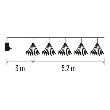 LED Christmas chain 300xLED/8,2m cool white