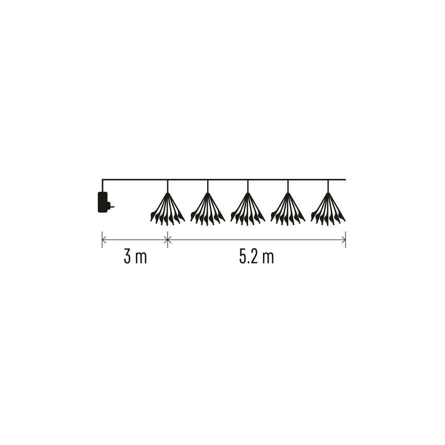 LED Christmas chain 300xLED/8,2m cool white