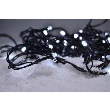 LED Christmas chain outdoor 50xLED/8 functions 8m IP44 cool white