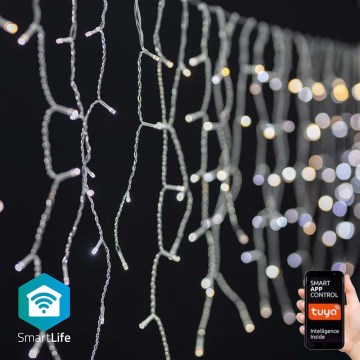 LED Christmas curtain 240xLED/11 functions 8m IP65 Wi-Fi Tuya warm to cool white