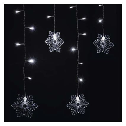 LED Christmas Curtain 60xLED/1,35W 635x50 cm Cool White