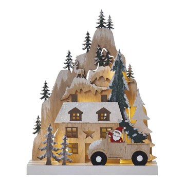 LED Christmas decoration 10xLED/2xAA beige