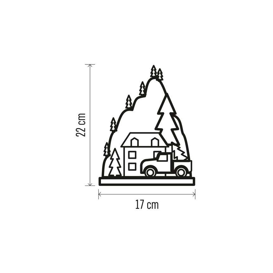 LED Christmas decoration 10xLED/2xAA beige