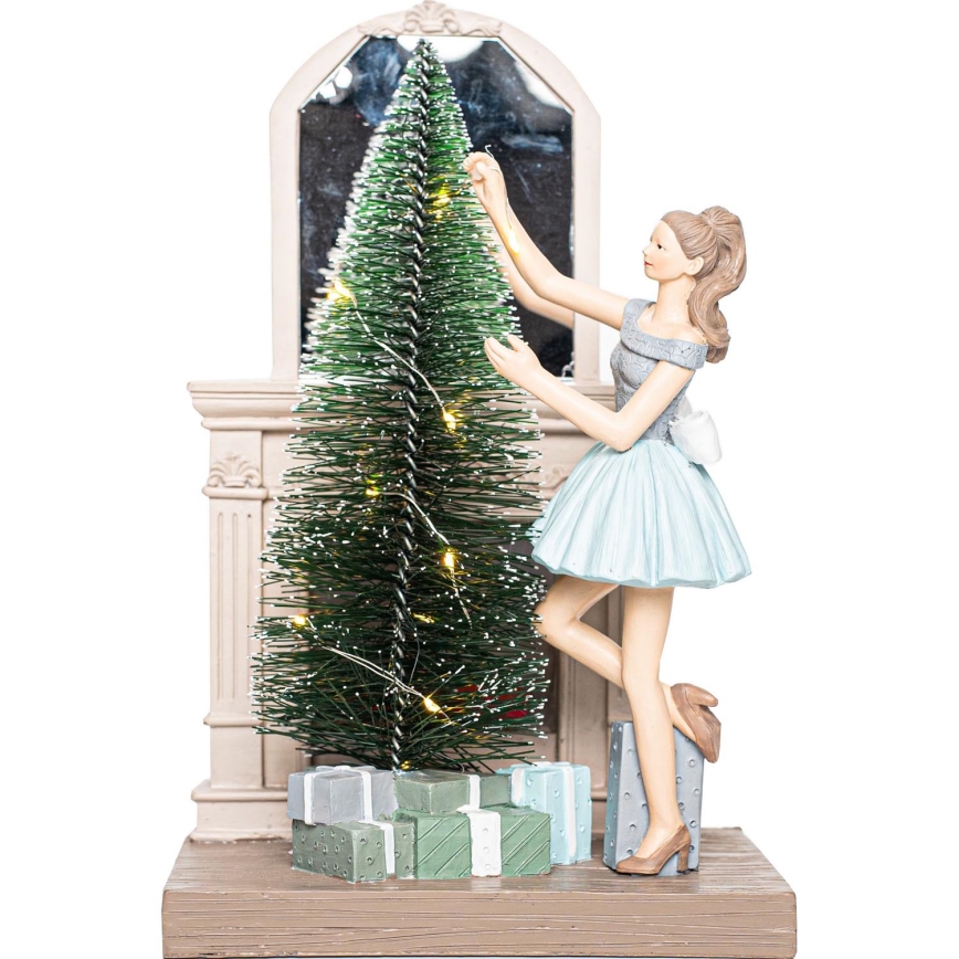 LED Christmas decoration 10xLED/3xAAA warm white