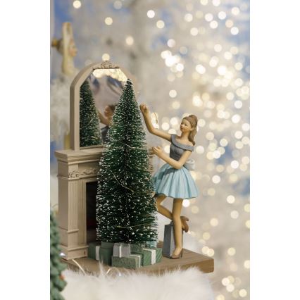 LED Christmas decoration 10xLED/3xAAA warm white