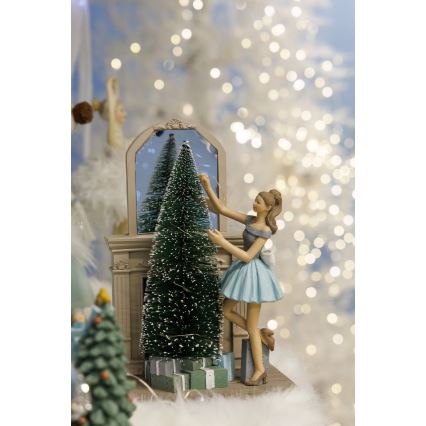 LED Christmas decoration 10xLED/3xAAA warm white