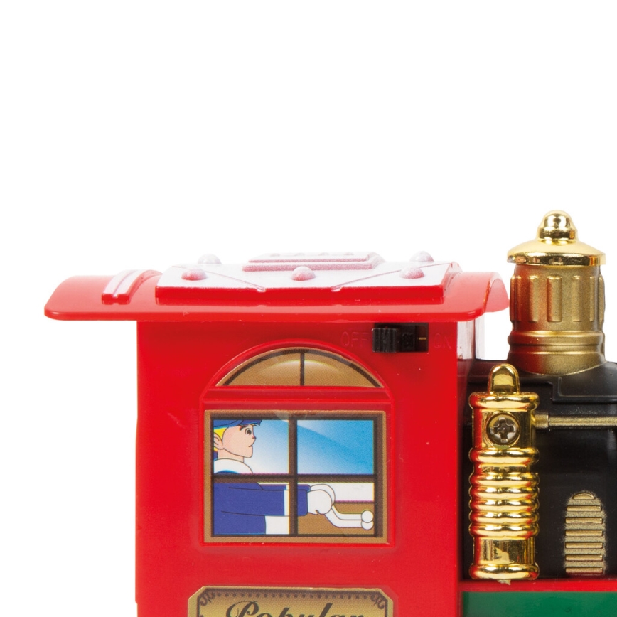 LED Christmas decoration 10xLED/4xAA train
