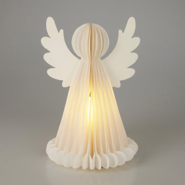 LED Christmas decoration 12xLED/3xAA 38 cm warm white angel