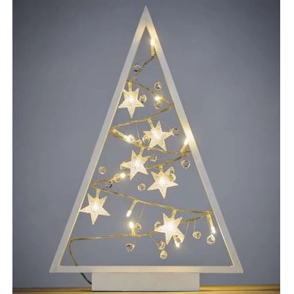 LED Christmas decoration 15xLED/2xAA tree