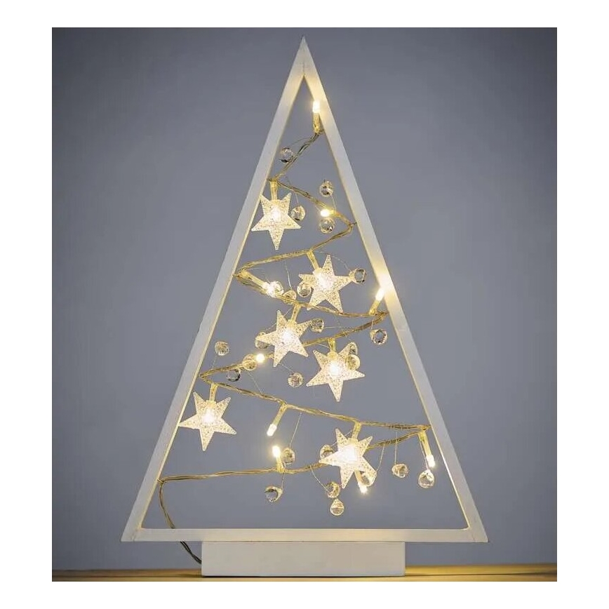 LED Christmas decoration 15xLED/2xAA tree
