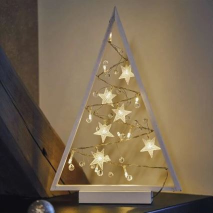 LED Christmas decoration 15xLED/2xAA tree