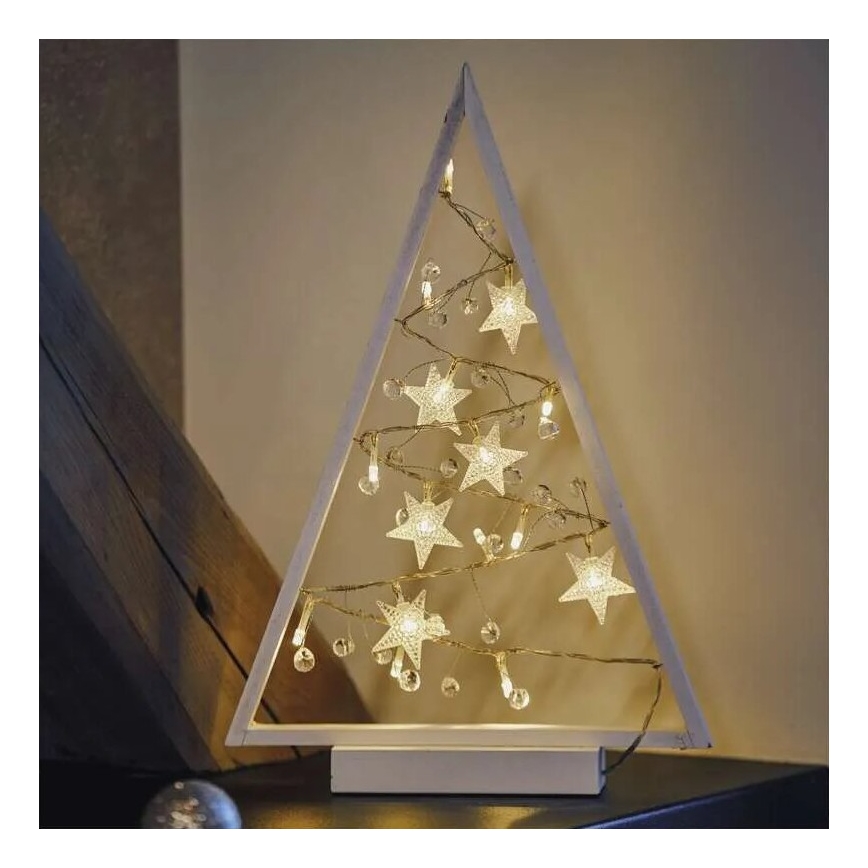 LED Christmas decoration 15xLED/2xAA tree