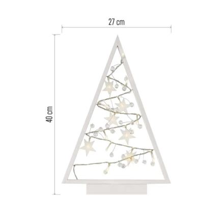 LED Christmas decoration 15xLED/2xAA tree