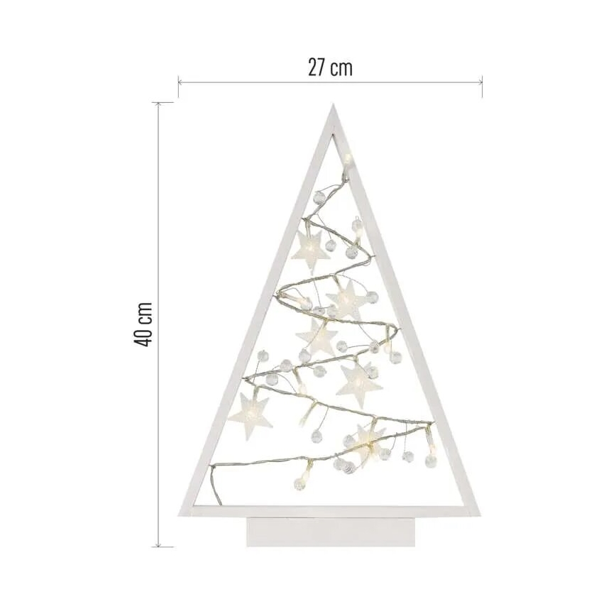 LED Christmas decoration 15xLED/2xAA tree