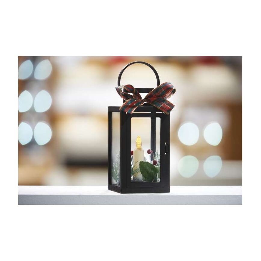 LED Christmas decoration 1xLED/3xAAA black