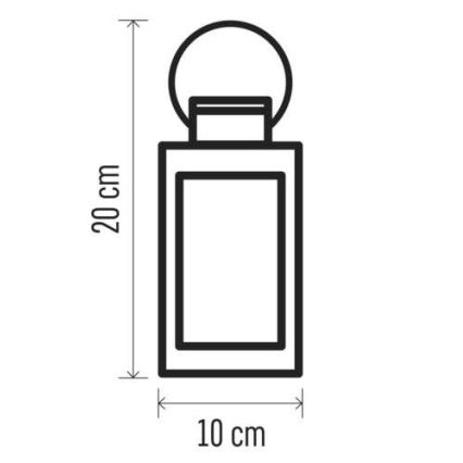 LED Christmas decoration 1xLED/3xAAA black