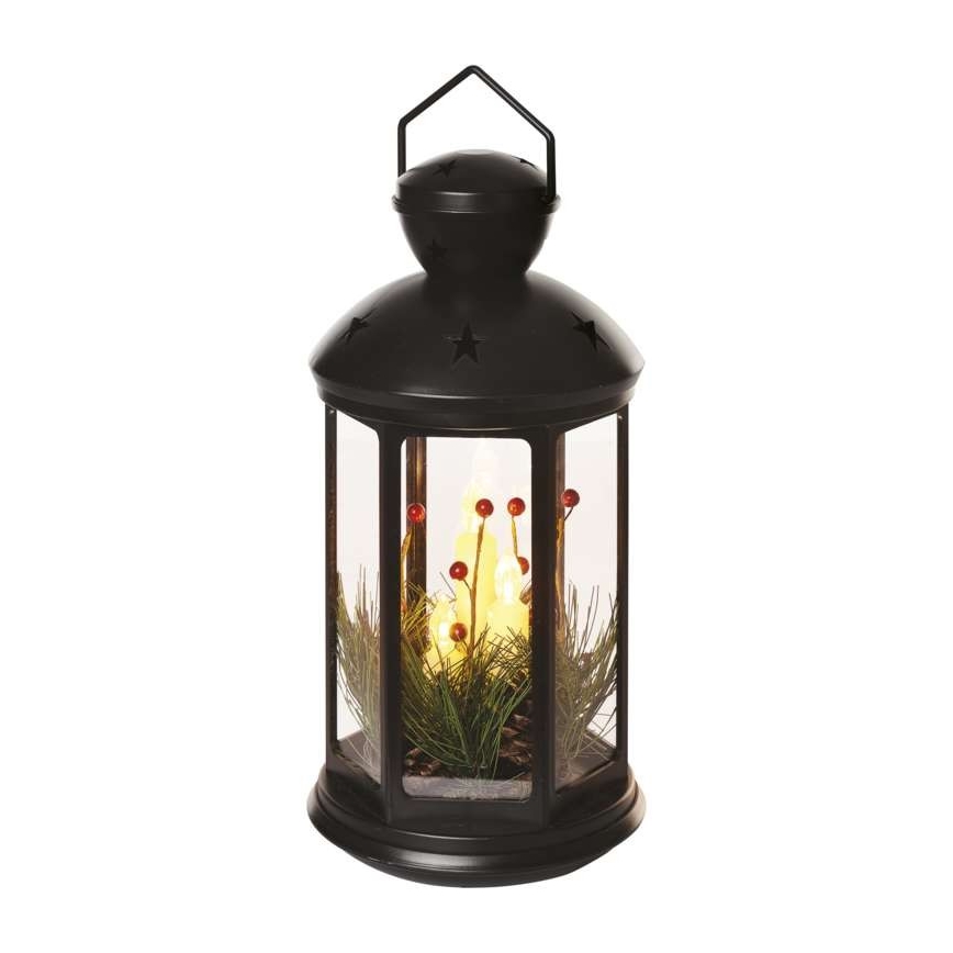 LED Christmas decoration 1xLED/3xAAA black