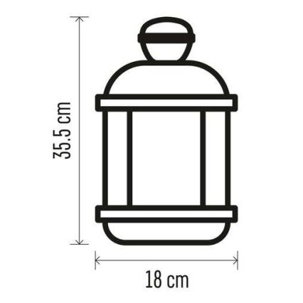 LED Christmas decoration 1xLED/3xAAA black