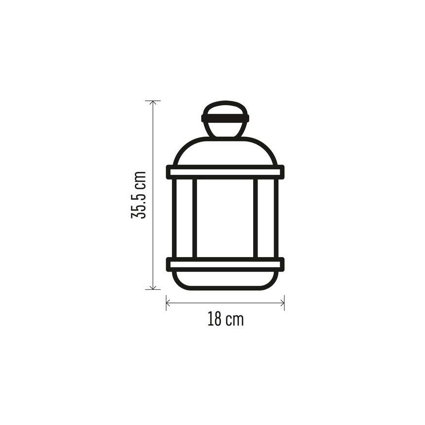 LED Christmas decoration 1xLED/3xAAA black