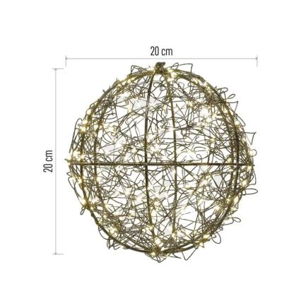 LED Christmas decoration 200 LEDs/230V Ø 20 cm
