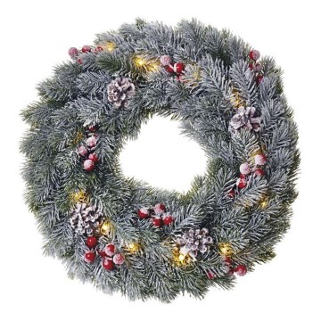 LED Christmas decoration 20xLED/2xAA d. 38 cm