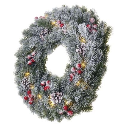 LED Christmas decoration 20xLED/2xAA d. 38 cm