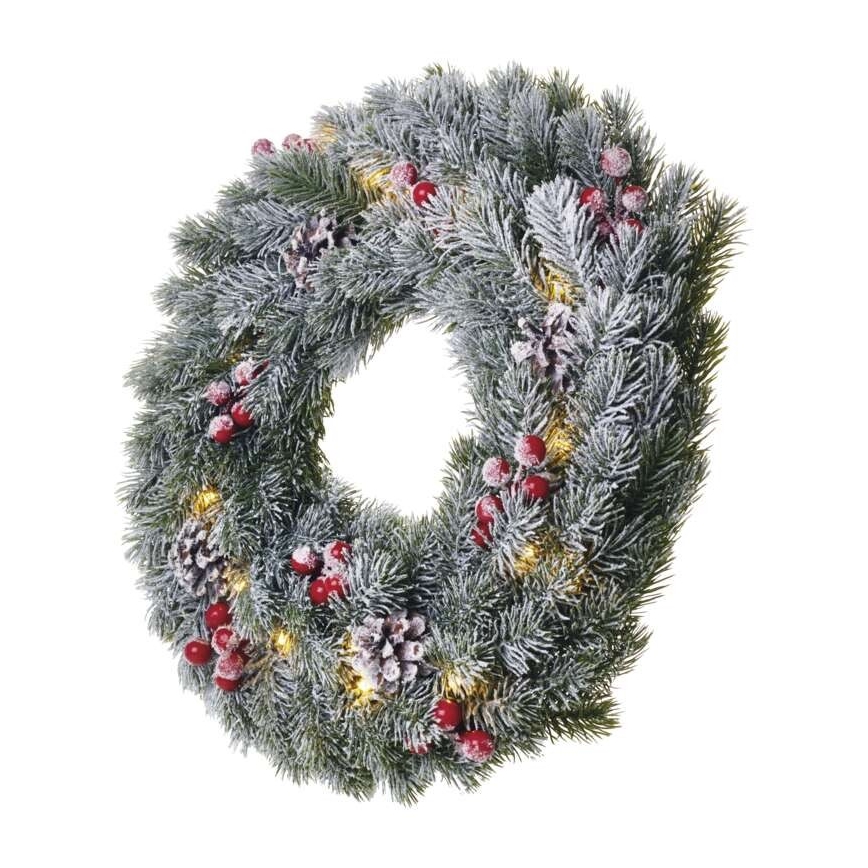 LED Christmas decoration 20xLED/2xAA d. 38 cm