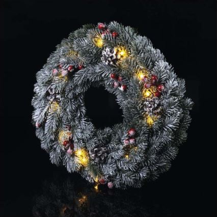 LED Christmas decoration 20xLED/2xAA d. 38 cm