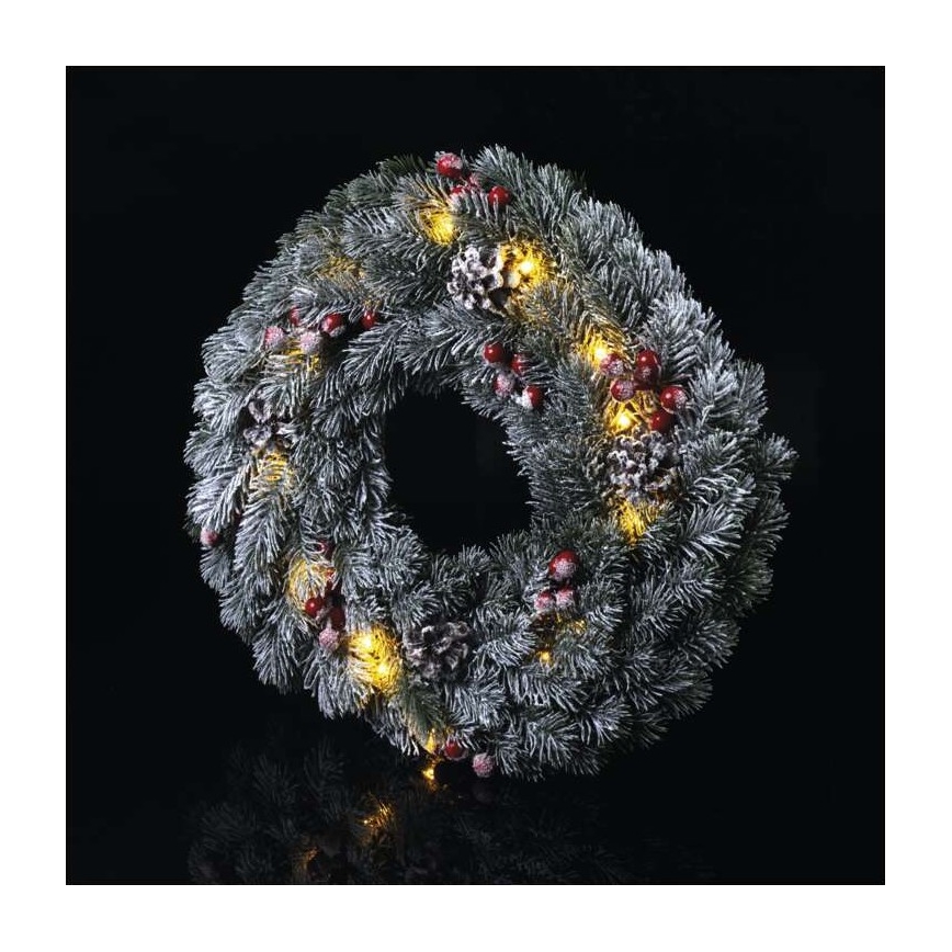 LED Christmas decoration 20xLED/2xAA d. 38 cm