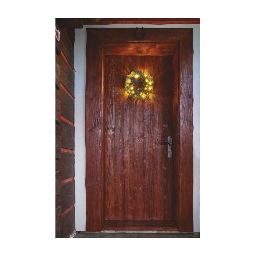 LED Christmas decoration 20xLED/2xAA d. 38 cm