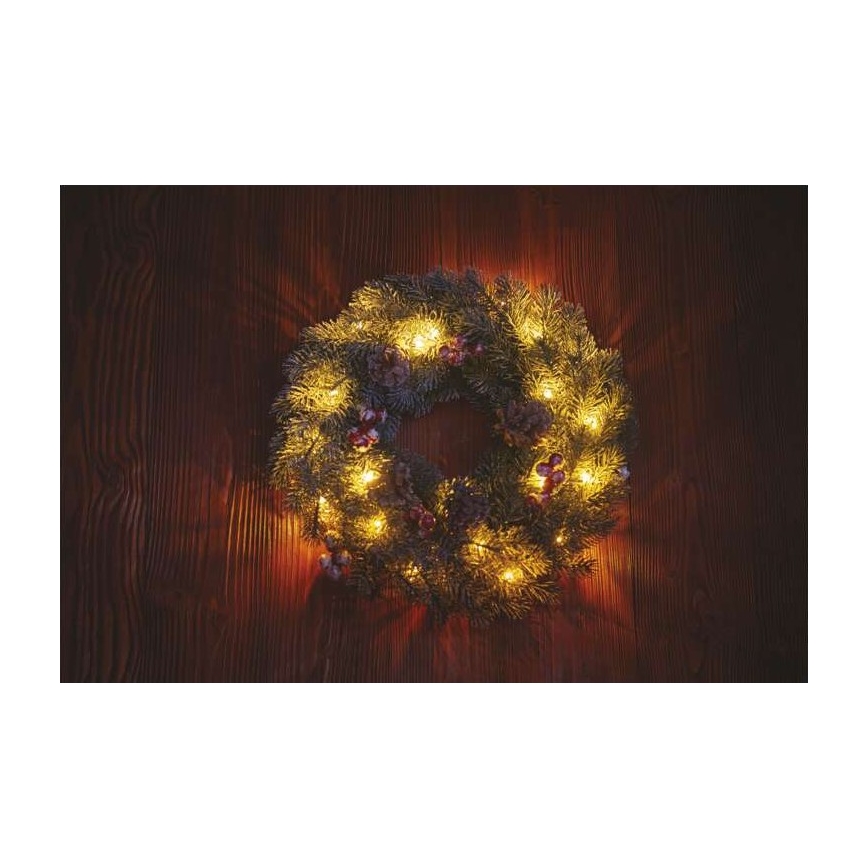LED Christmas decoration 20xLED/2xAA d. 38 cm