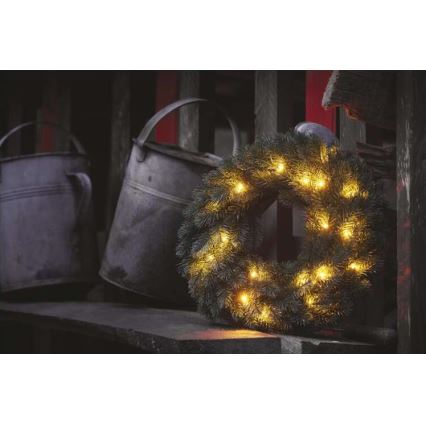 LED Christmas decoration 20xLED/2xAA d. 40 cm