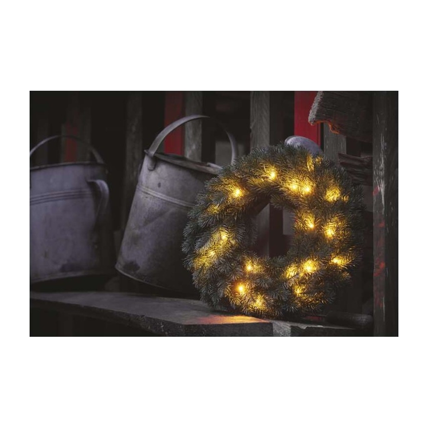 LED Christmas decoration 20xLED/2xAA d. 40 cm