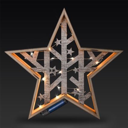 LED Christmas decoration 20xLED/2xAA