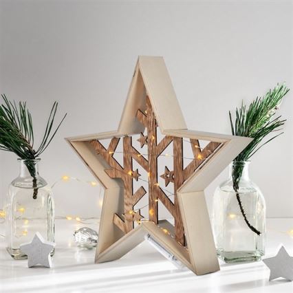 LED Christmas decoration 20xLED/2xAA